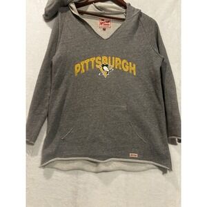 NHL Pittsburgh Penguins Breakaway Hoodie Medium‎ Sweatshirt Gray Logo Sportige
